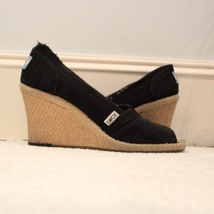 Black Toms Wedges